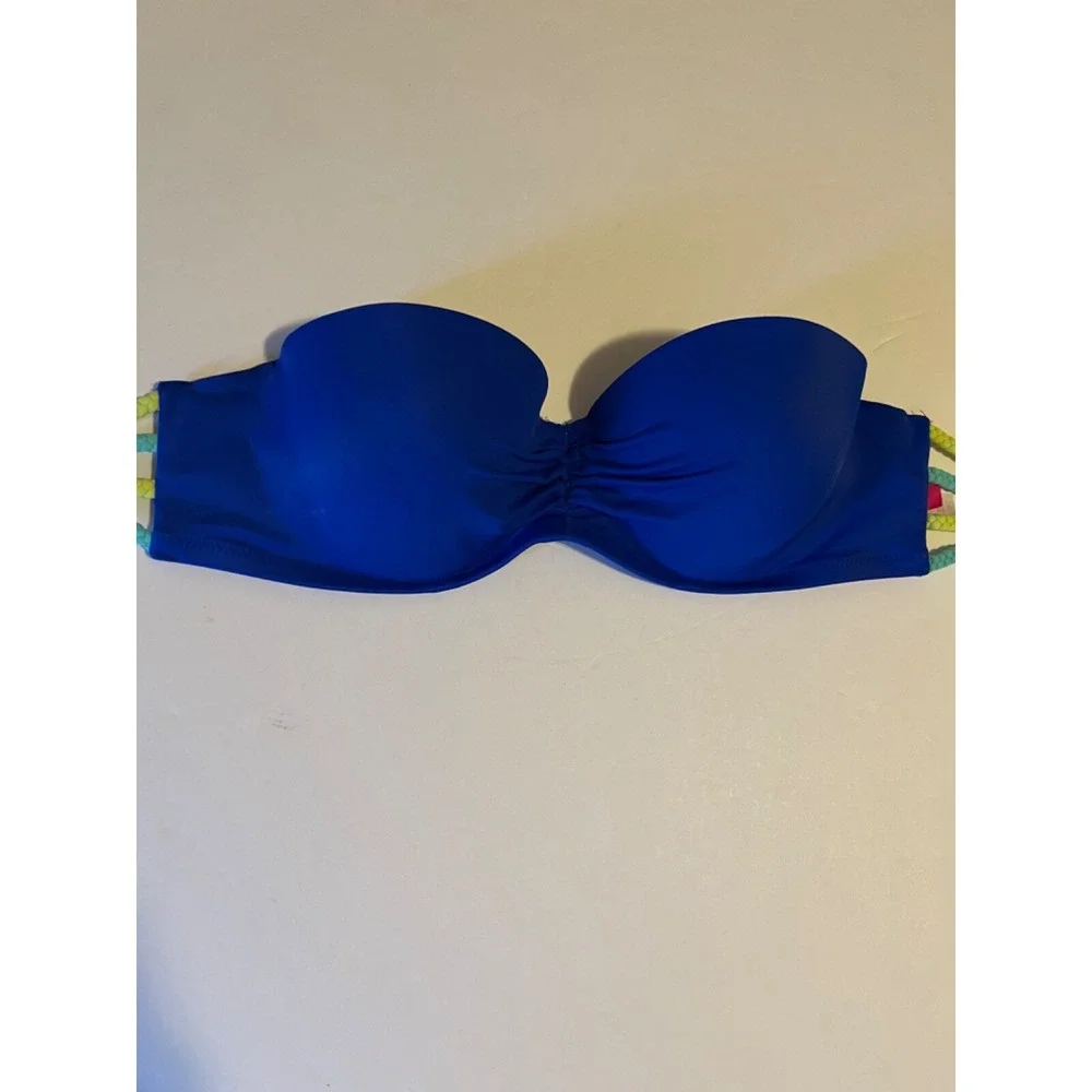VICTORIA'S SECRET 32C Bikini Swim Suit Bikini Top Bright Strapless Beach Resort